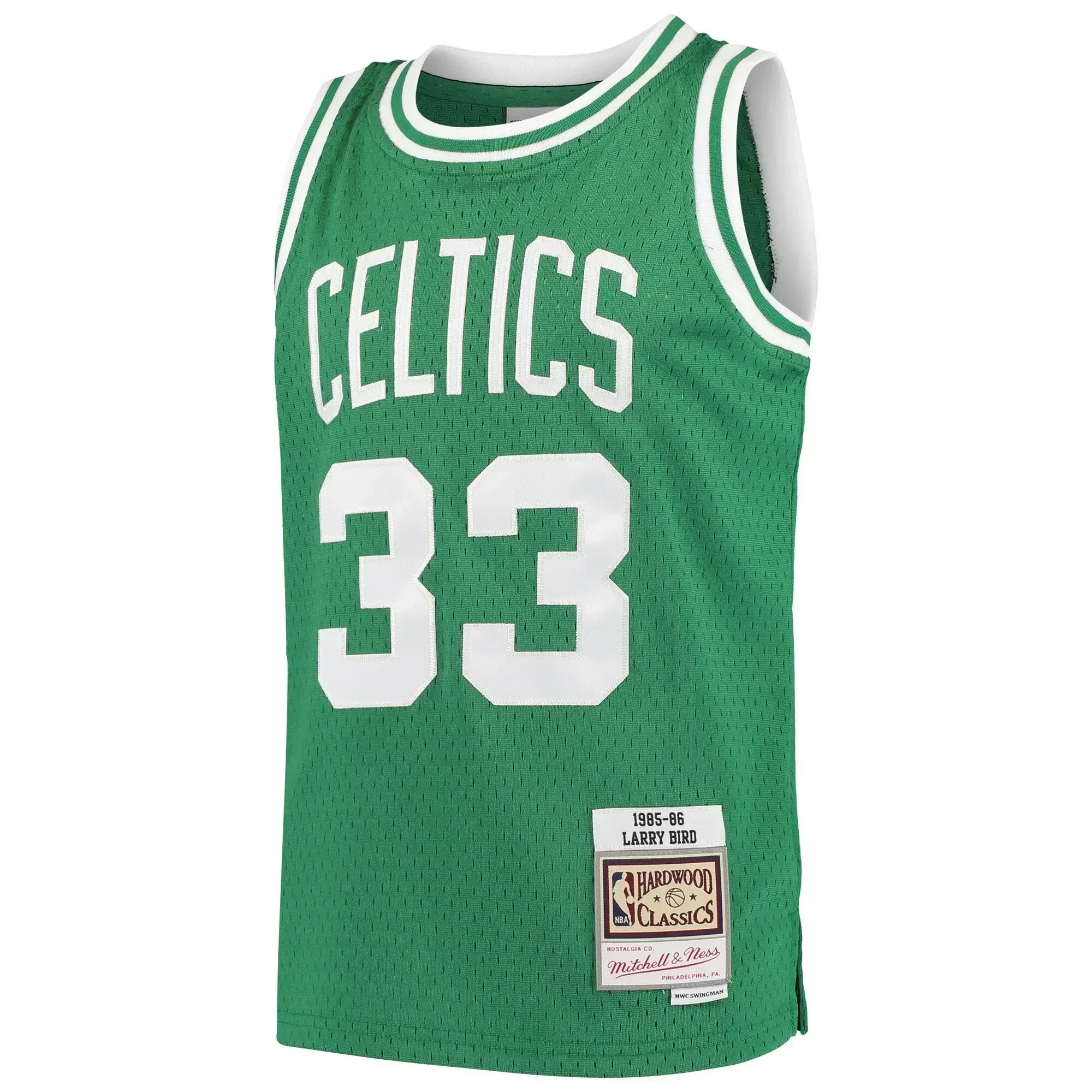 Larry Bird Boston Celtics Mitchell & Ness Youth Hardwood Classics Swingman Throwback Basketball Jersey - Kelly Green - JS416