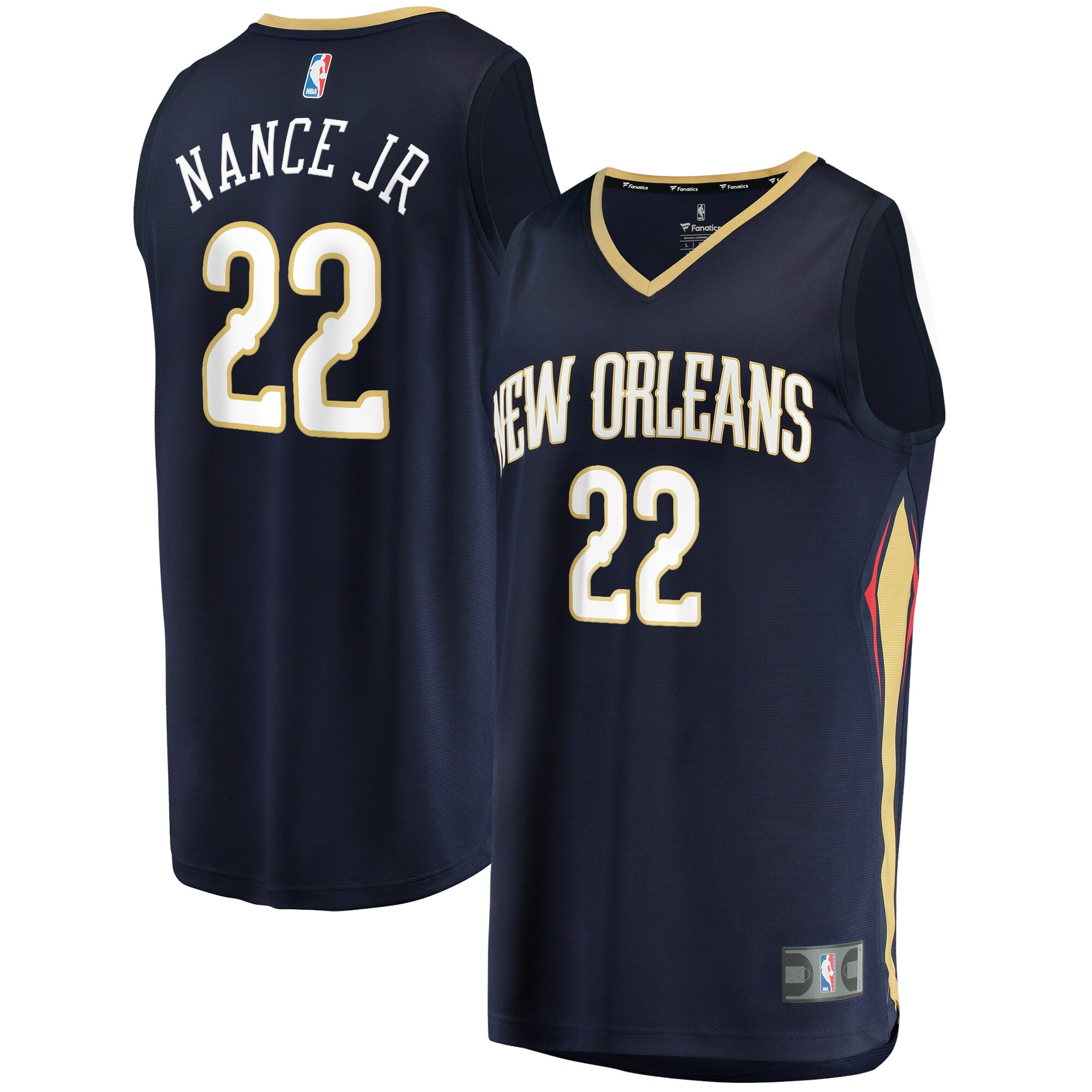 Larry Nance Jr. New Orleans Pelicans Fanatics Fast Break Replica Basketball Jersey - Icon Edition - Navy