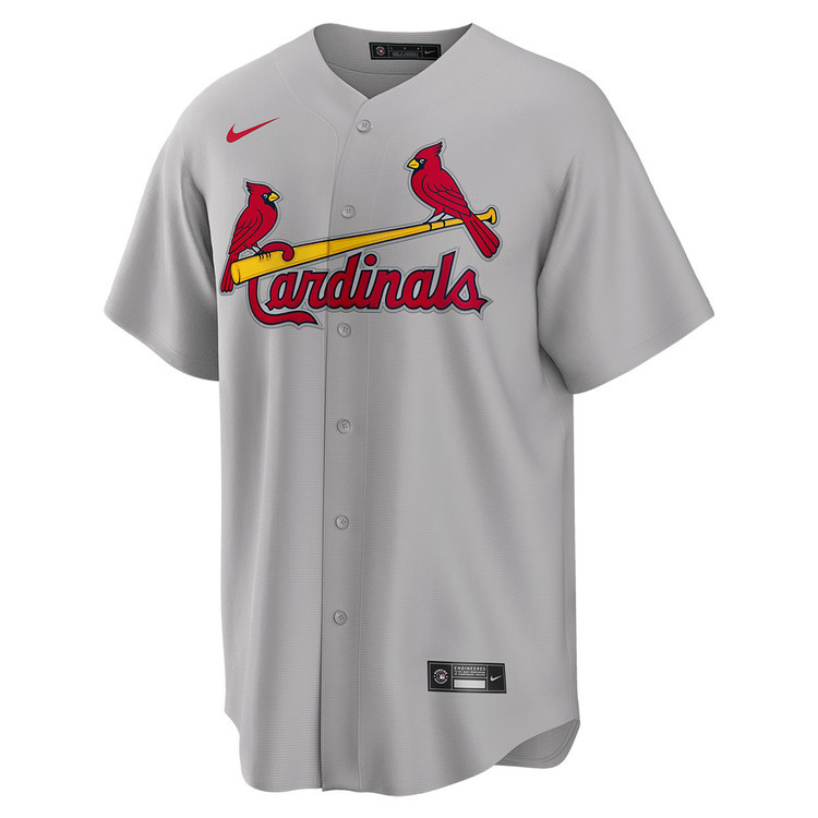 Alternative view of Lars Nootbaar 21 St. Louis Cardinals Away Men Baseball Jersey - Gray 