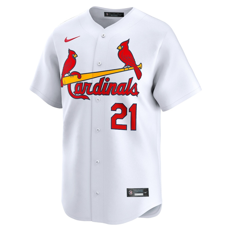 Alternative view of Lars Nootbaar 21 St. Louis Cardinals Home Limited Men Baseball Jersey - White 