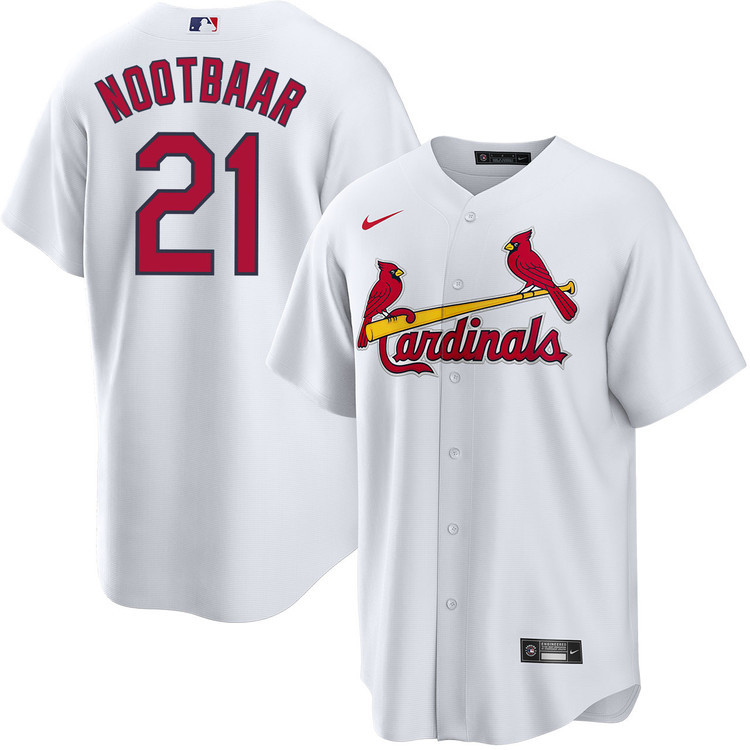 Lars Nootbaar 21 St. Louis Cardinals Home Men Baseball Jersey - White 