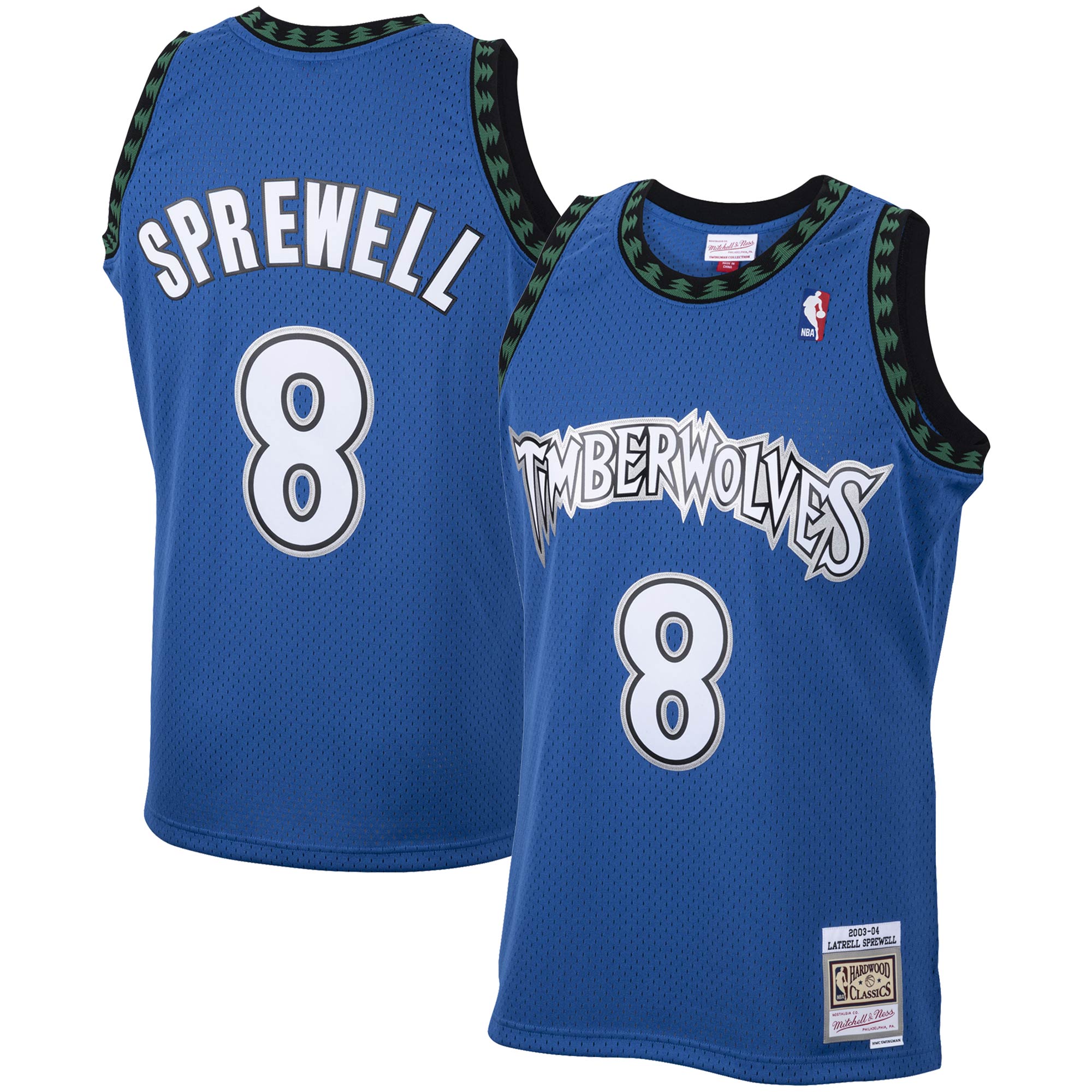 Latrell Sprewell Minnesota Timberwolves Mitchell & Ness 2001/02 Hardwood Classics Swingman Basketball Jersey - Blue