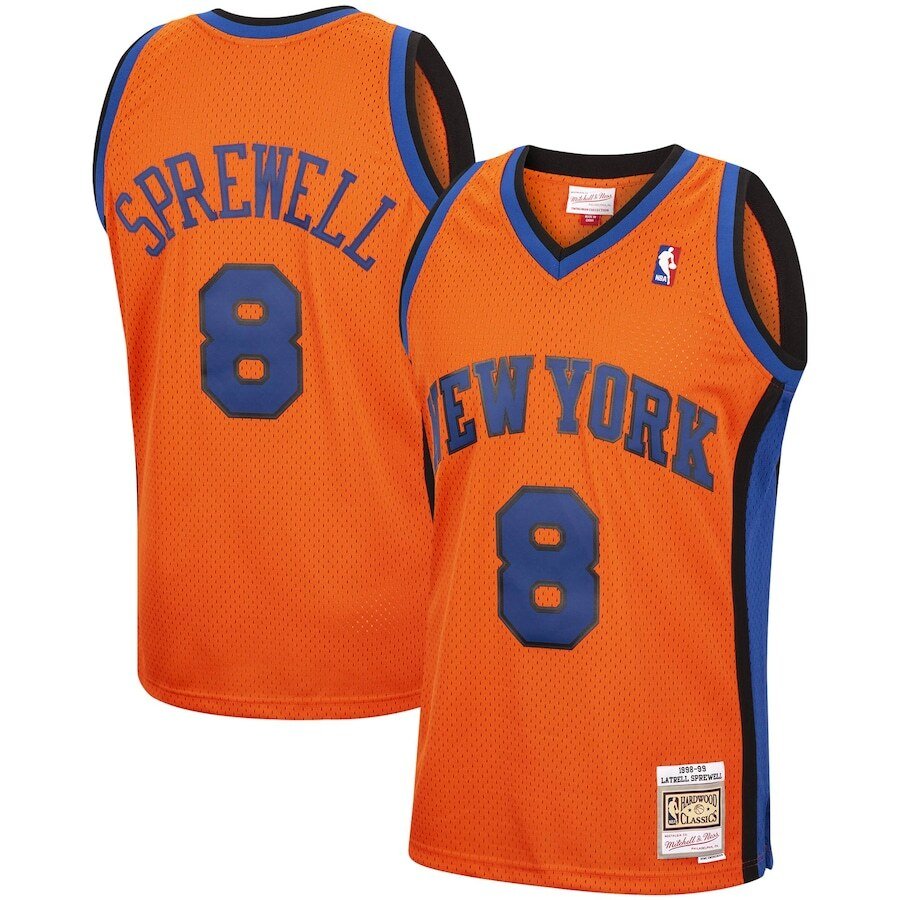 Latrell Sprewell New York Knicks Mitchell & Ness 1998-99 Hardwood Classics Reload Swingman Basketball Jersey - Orange
