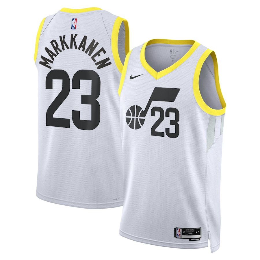 Lauri Markkanen 23 Utah Jazz Unisex Swingman Basketball Jersey - Association Edition - White - JS910 