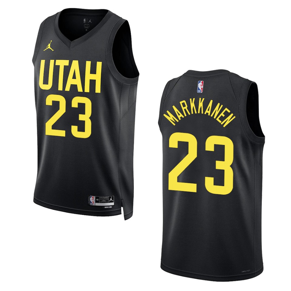 Lauri Markkanen Black Statement Edition 2022-23 Utah Jazz Swingman Basketball Jersey