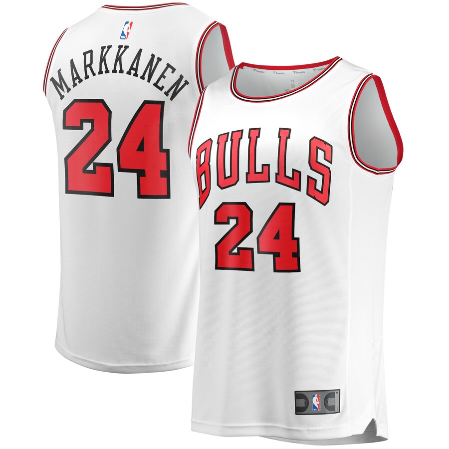 Lauri Markkanen Chicago Bulls Fanatics Branded Fast Break Player Basketball Jersey - Association Edition - White