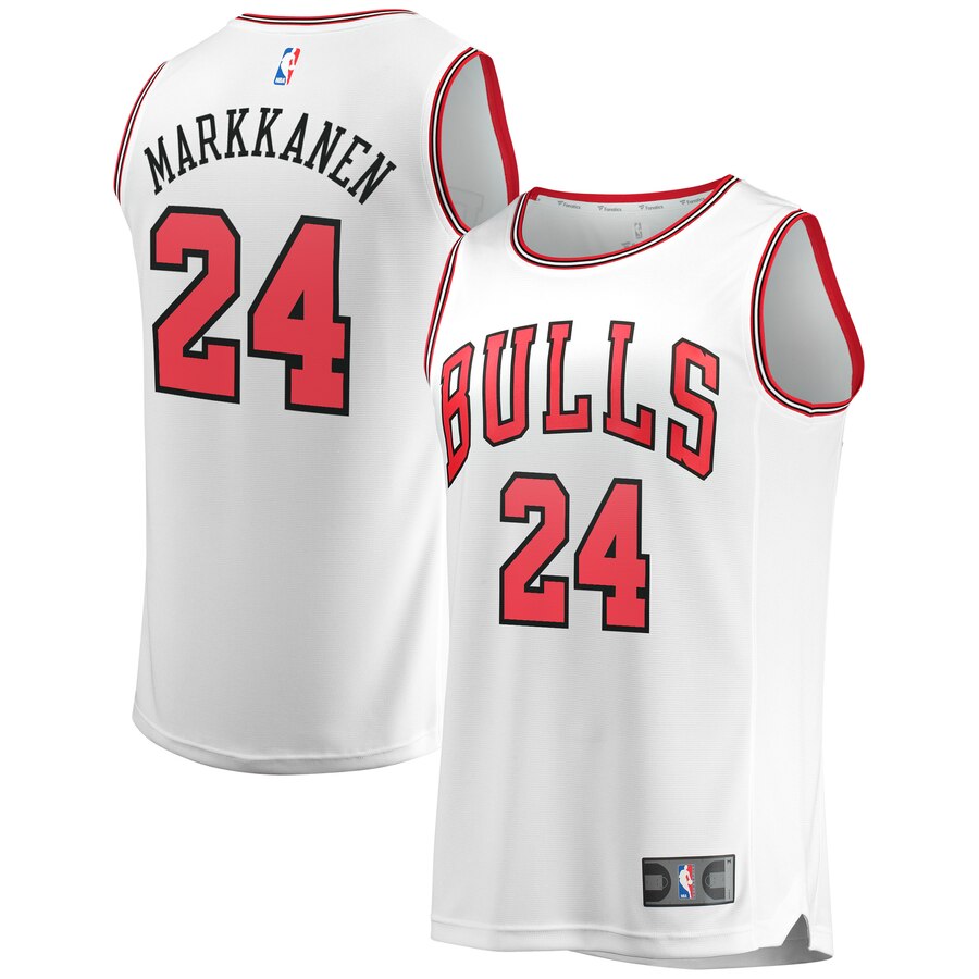 Lauri Markkanen Chicago Bulls Fanatics Branded Fast Break Replica Basketball Jersey White - Association Edition
