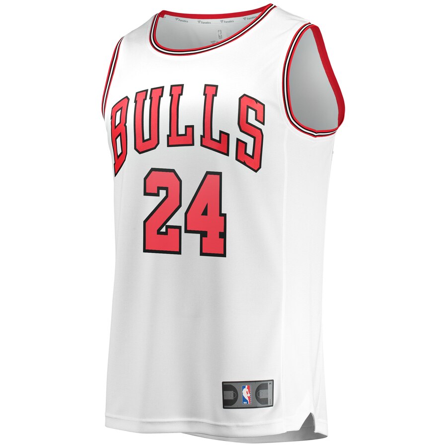 Alternative view of Lauri Markkanen Chicago Bulls Fanatics Branded Fast Break Replica Basketball Jersey White - Association Edition
