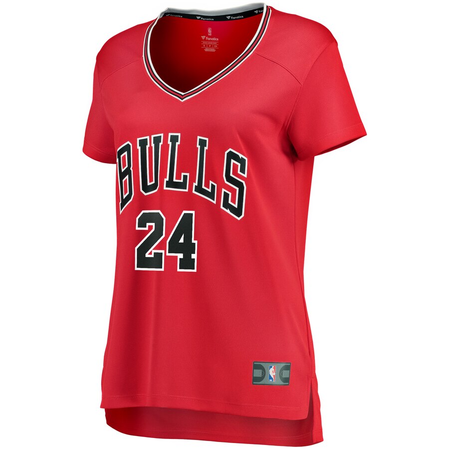 Alternative view of Lauri Markkanen Chicago Bulls Fanatics Branded Women's Fast Break Iconic Edition Basketball Jersey - Red