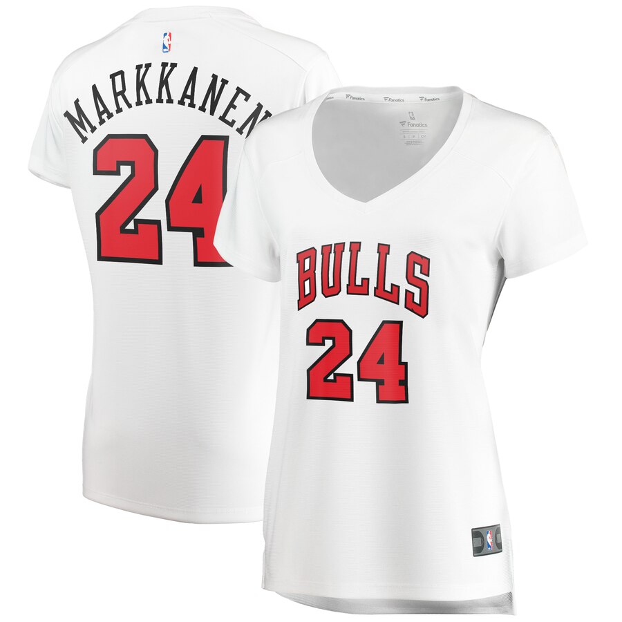 Lauri Markkanen Chicago Bulls Fanatics Branded Women's Fast Break Player Basketball Jersey - Association Edition - White
