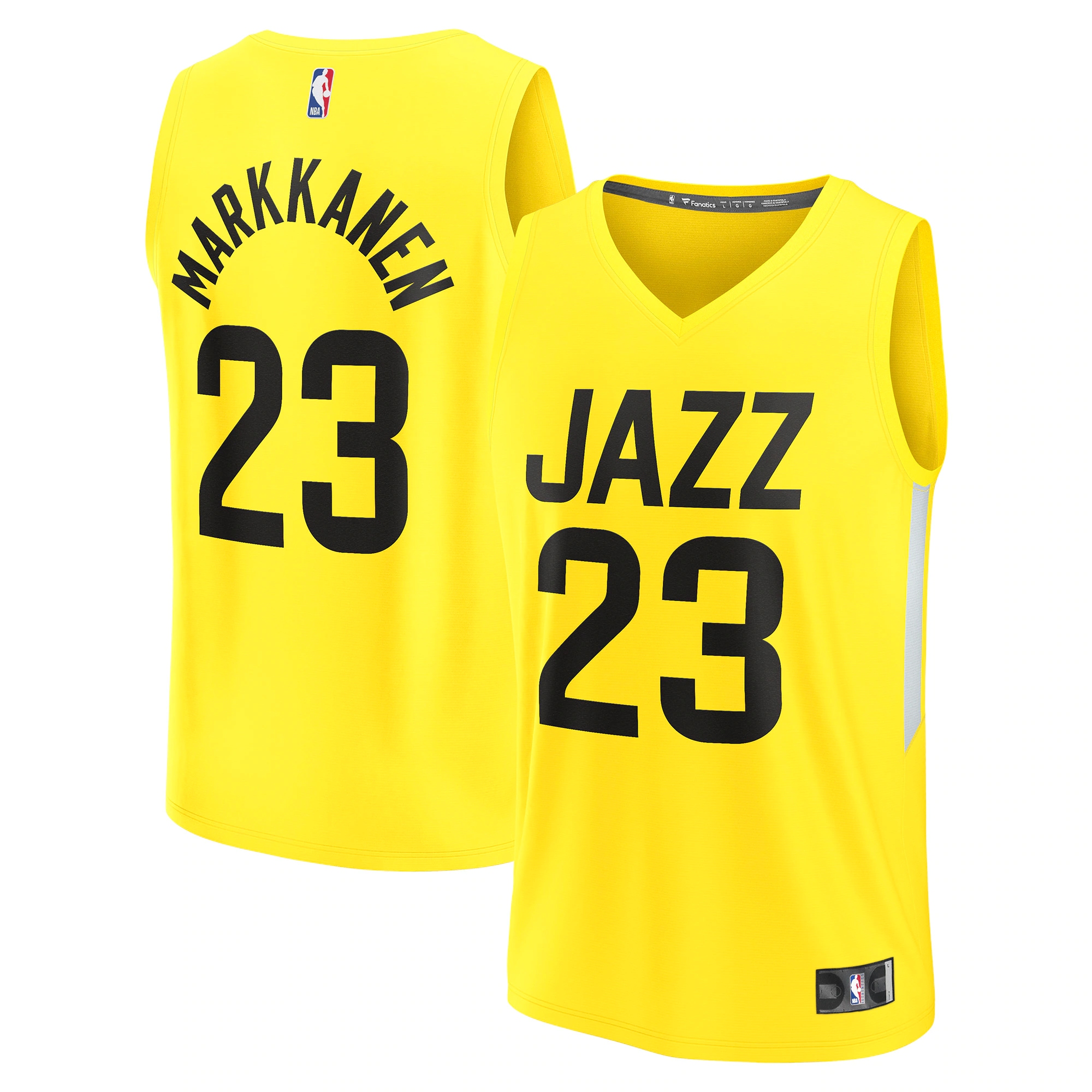 Lauri Markkanen Utah Jazz Fanatics Branded 2022/23 Fast Break Replica Player Basketball Jersey - Icon Edition - Yellow