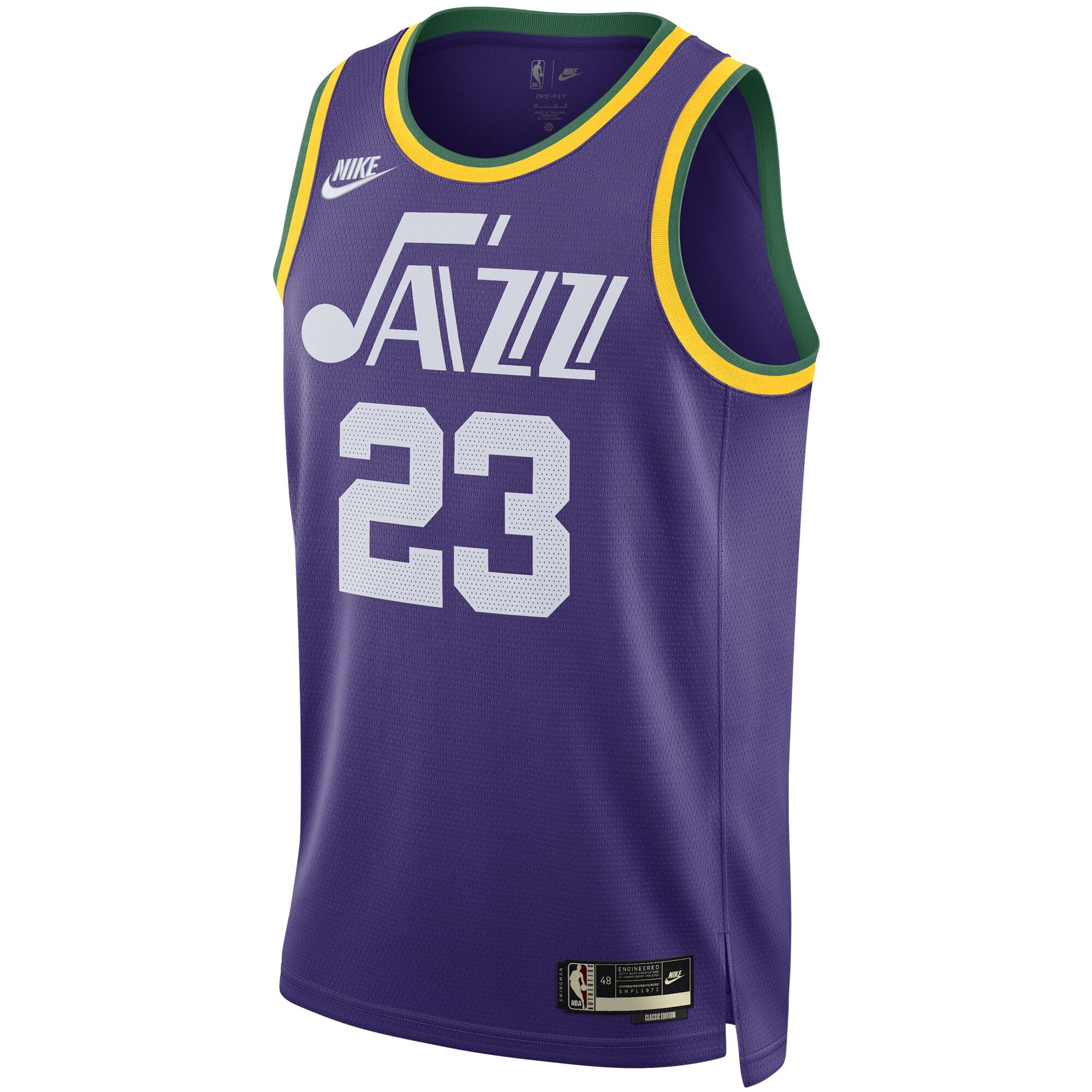 Alternative view of Lauri Markkanen Utah Jazz Unisex 2023/24 Swingman Replica Basketball Jersey - Classic Edition - Purple