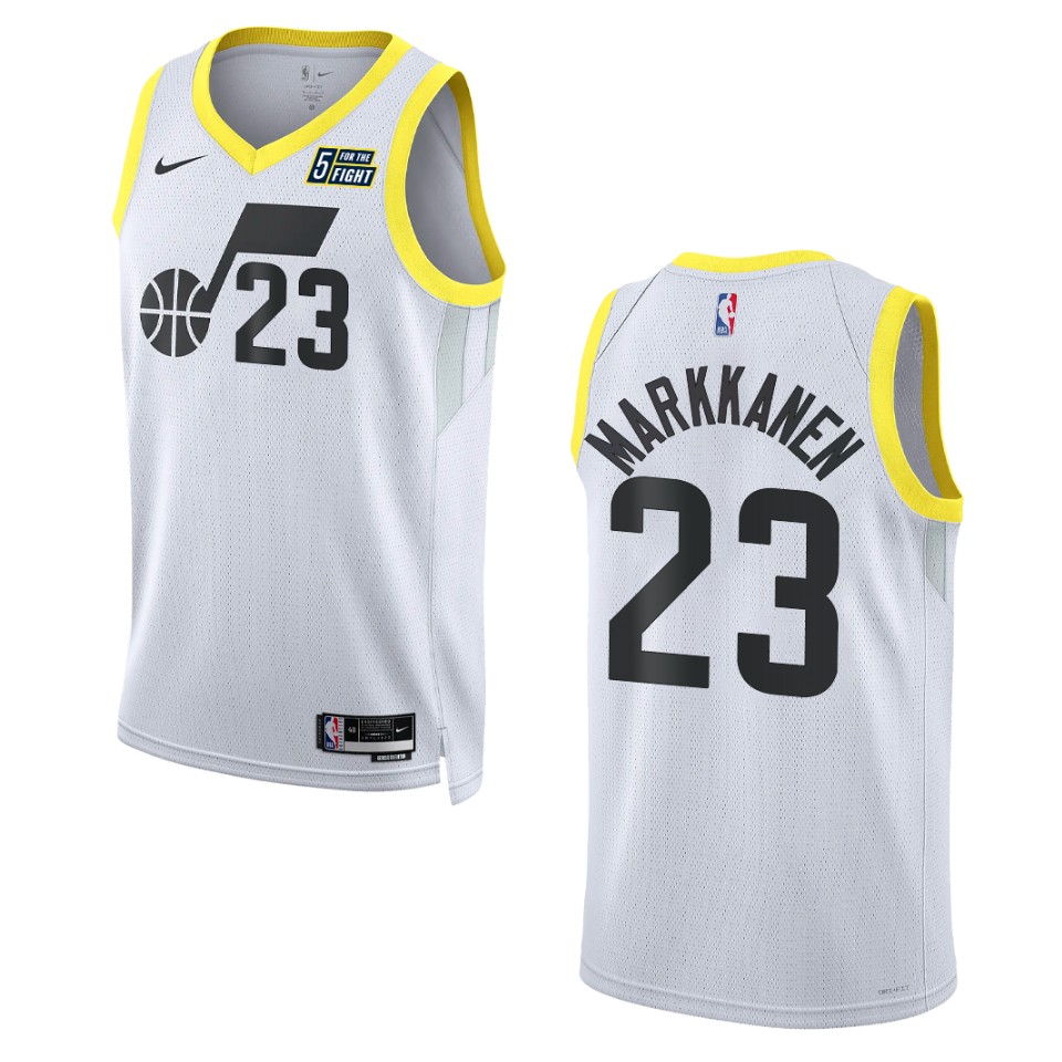 Lauri Markkanen White Association Edition 2022-23 Utah Jazz Swingman Basketball Jersey