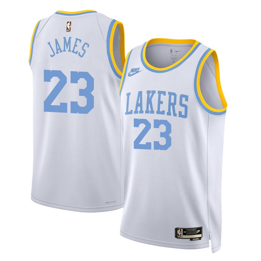 Lebron James 23 Los Angeles Lakers Classic Edition Swingman Men Basketball Jersey - White - JS615 