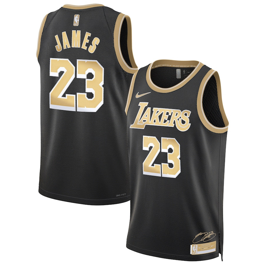 LeBron James 23 Los Angeles Lakers Unisex Select Series Swingman Basketball Jersey - Black - JS812 