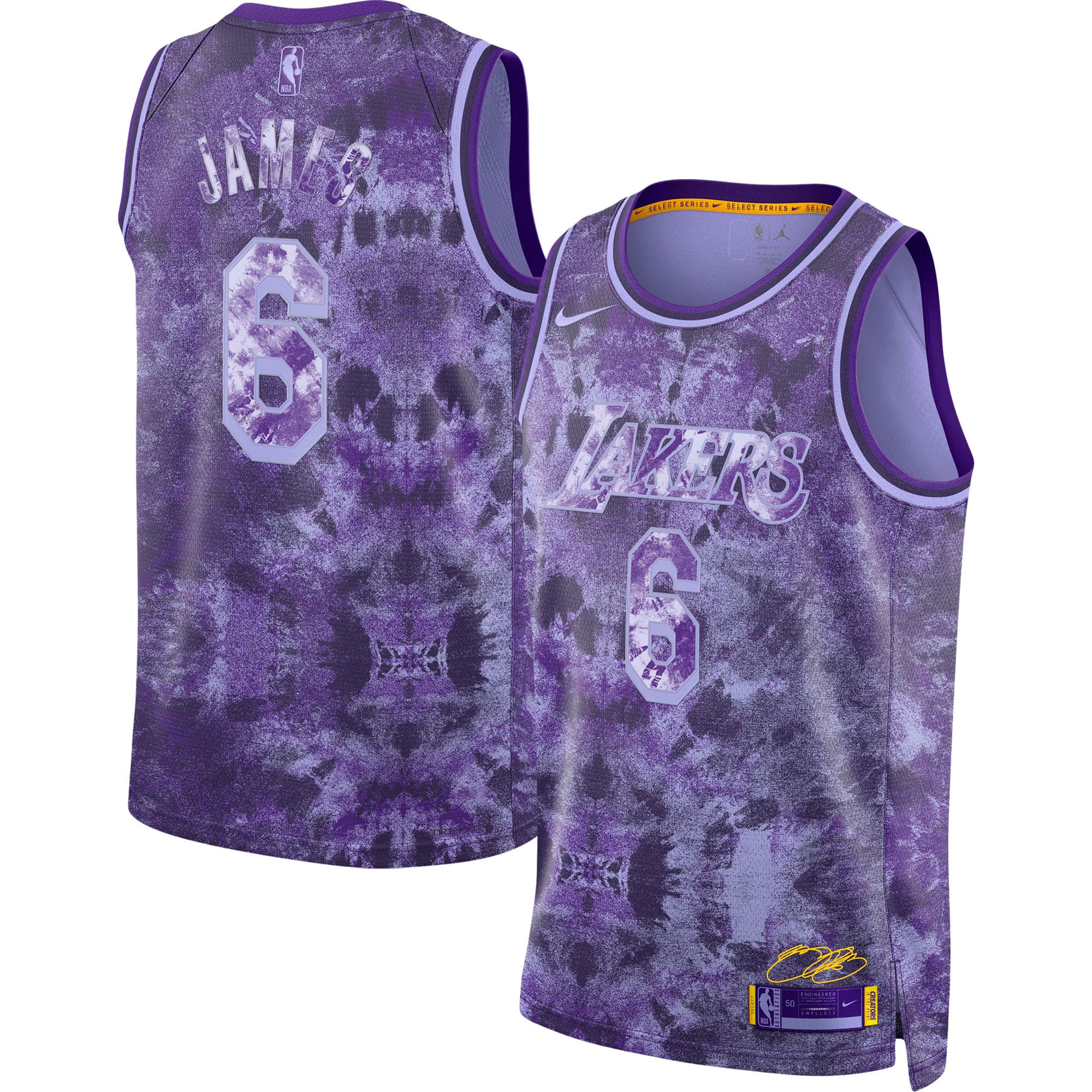 LeBron James 6 Los Angeles Lakers Unisex Select Series Swingman Basketball Jersey - Printing - JS214 