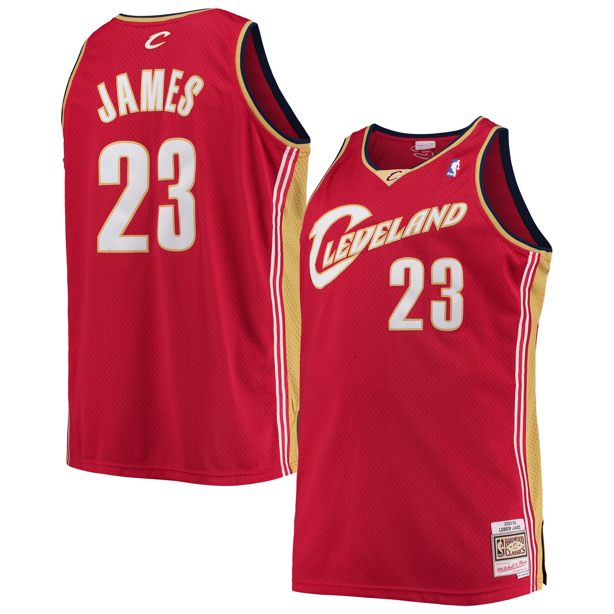 Lebron James Cleveland Cavaliers Mitchell & Ness 2003/04 Big & Tall Hardwood Classics Swingman Basketball Jersey - Red