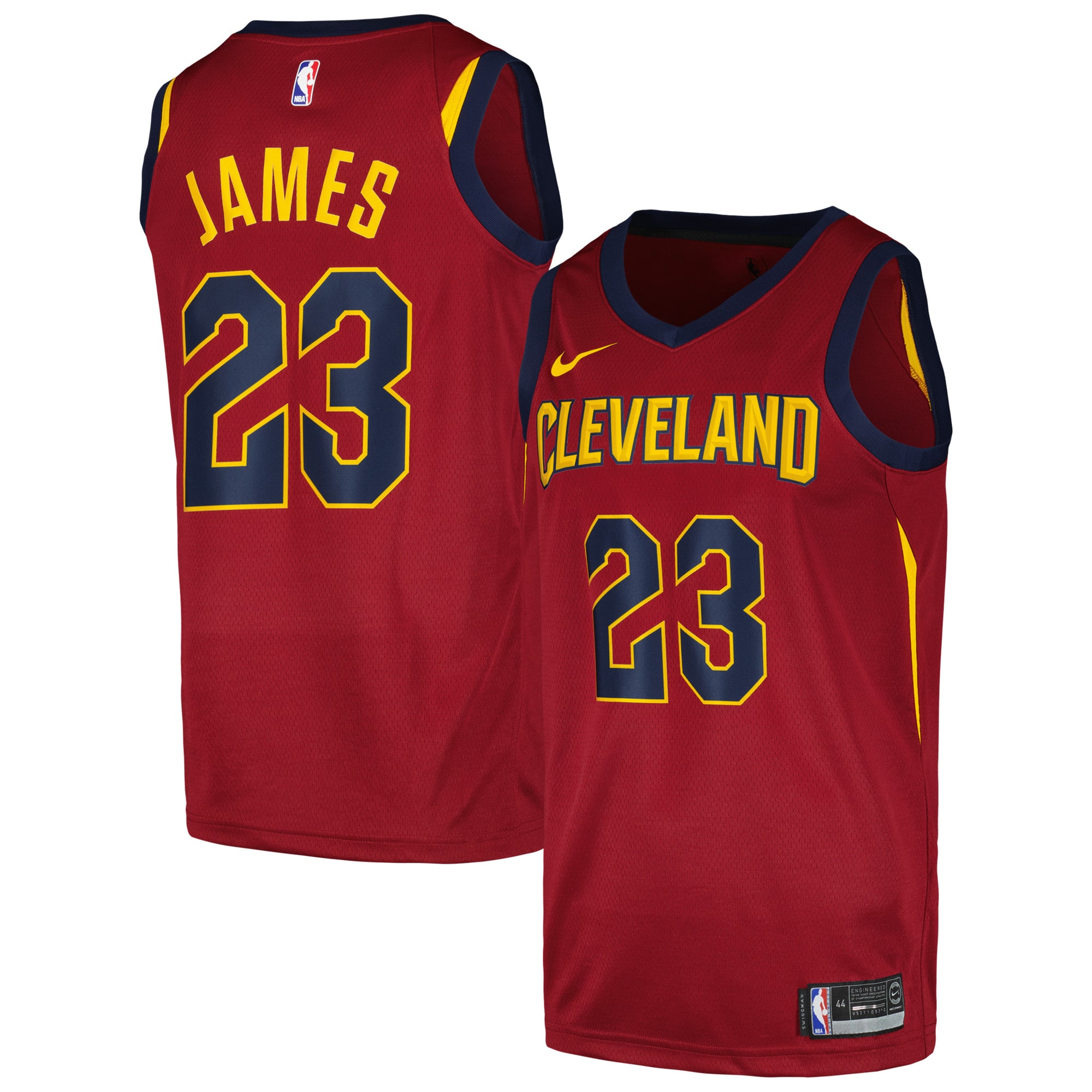 Lebron James Cleveland Cavaliers Swingman Player Basketball Jersey - Icon Edition - Wine