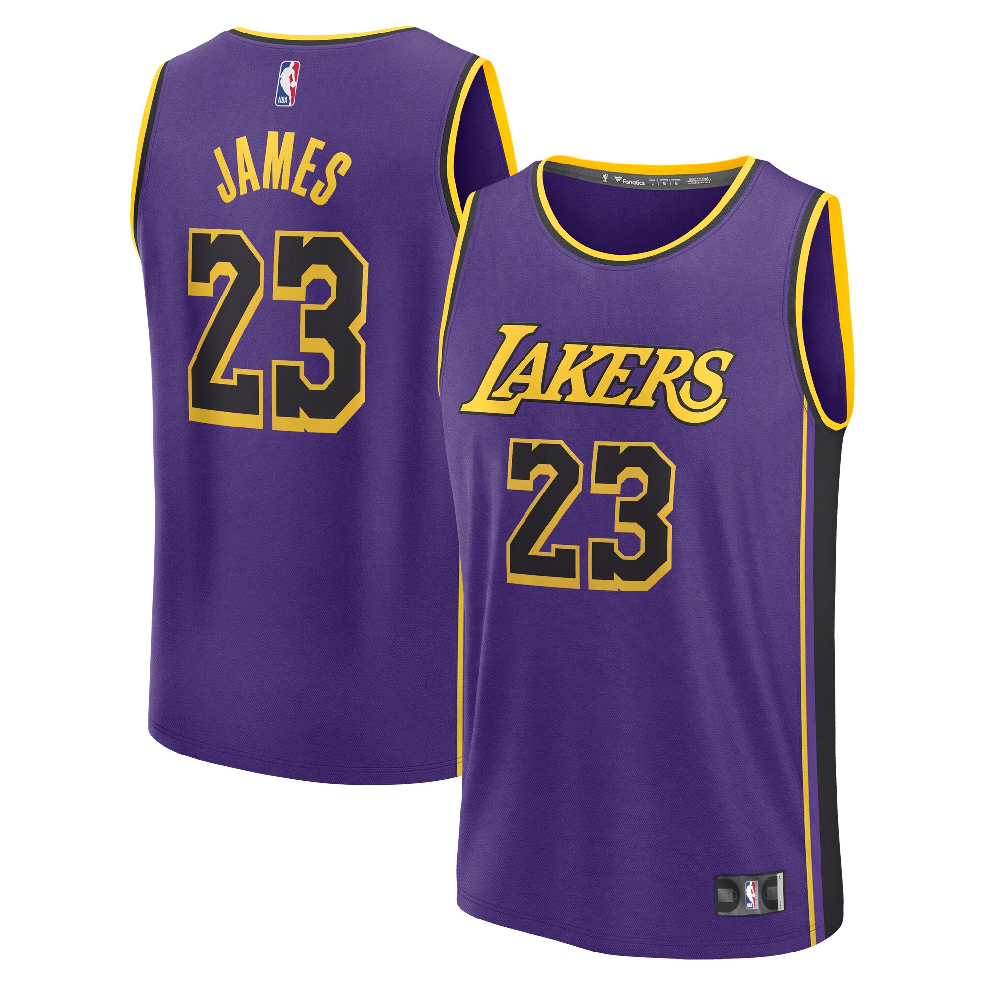Lebron James Los Angeles Lakers Fanatics Fast Break Replica Player Basketball Jersey - Statement Edition - Purple