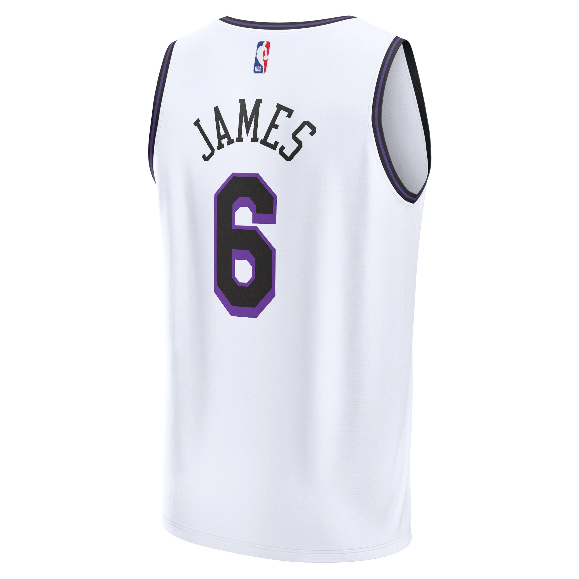 Alternative view of Lebron James Los Angeles Lakers Fanatics Fastbreak Basketball Jersey - City Edition - White