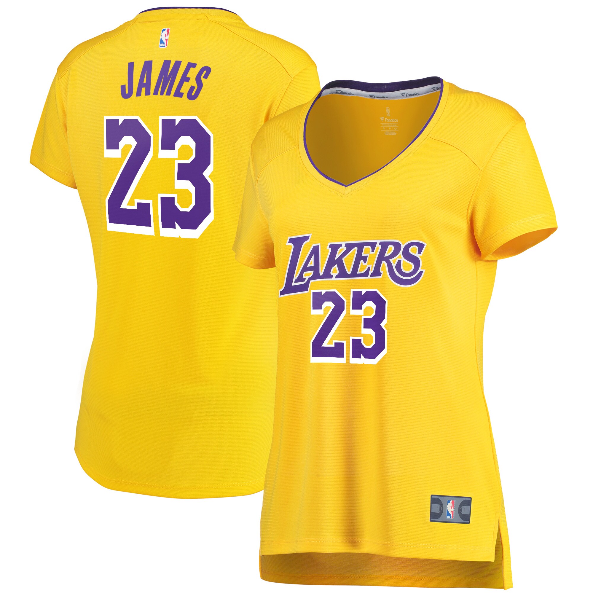 Lebron James Los Angeles Lakers Fanatics Women's Fast Break Replica Basketball Jersey - Icon Edition - Gold