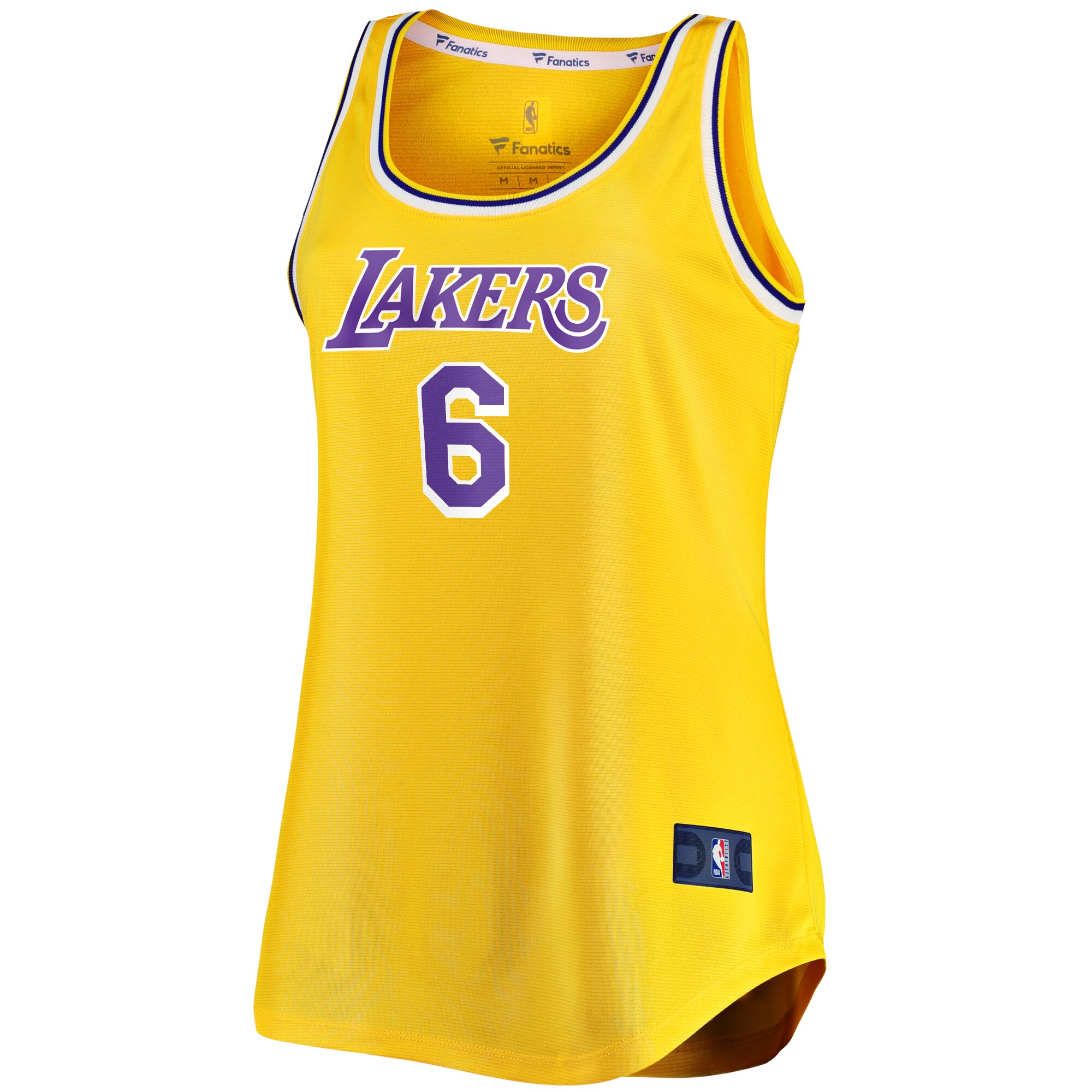 Alternative view of Lebron James Los Angeles Lakers Fanatics Women's Fast Break Tank Basketball Jersey - Icon Edition - Gold