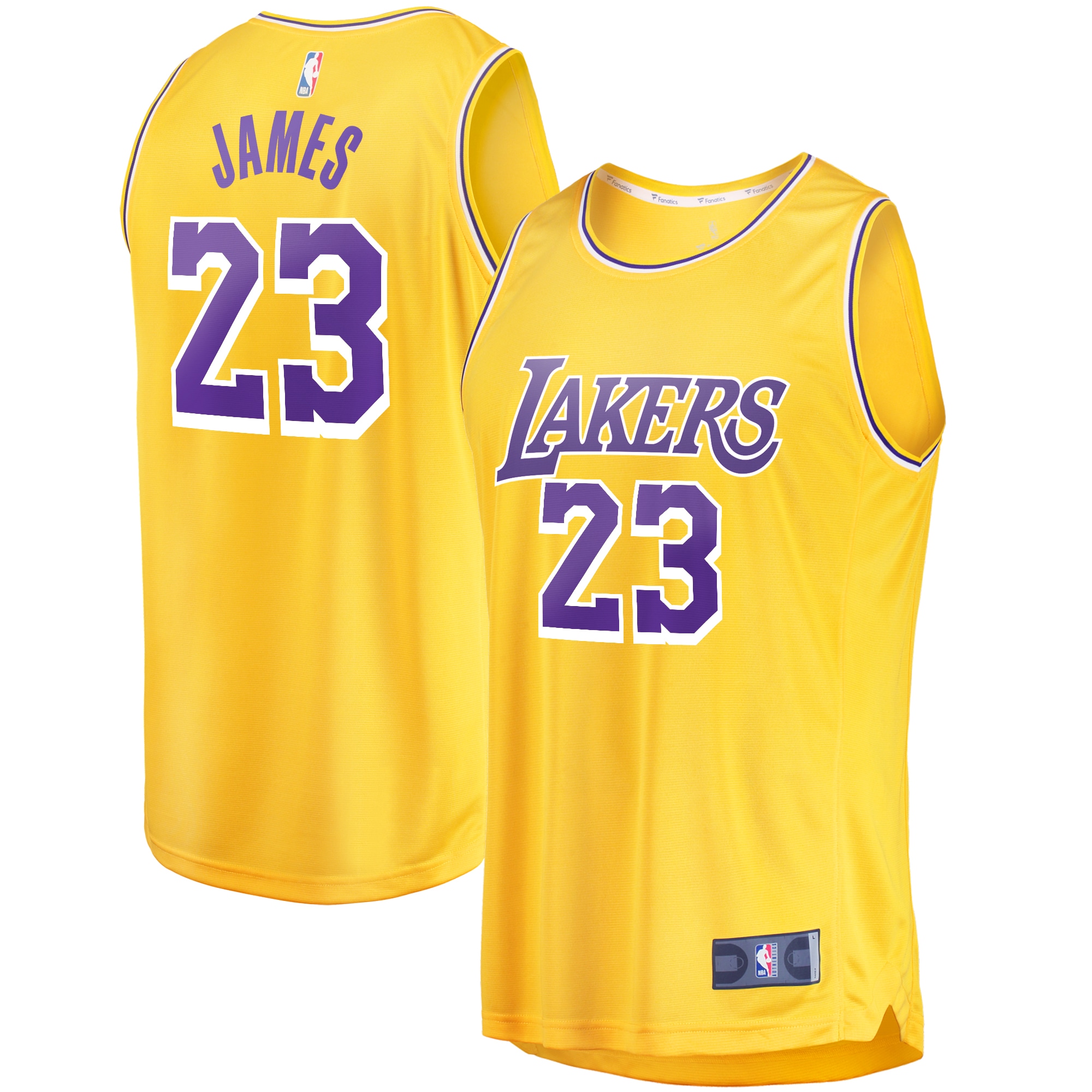 Lebron James Los Angeles Lakers Fanatics Youth Fast Break Player Basketball Jersey - Icon Edition - Gold