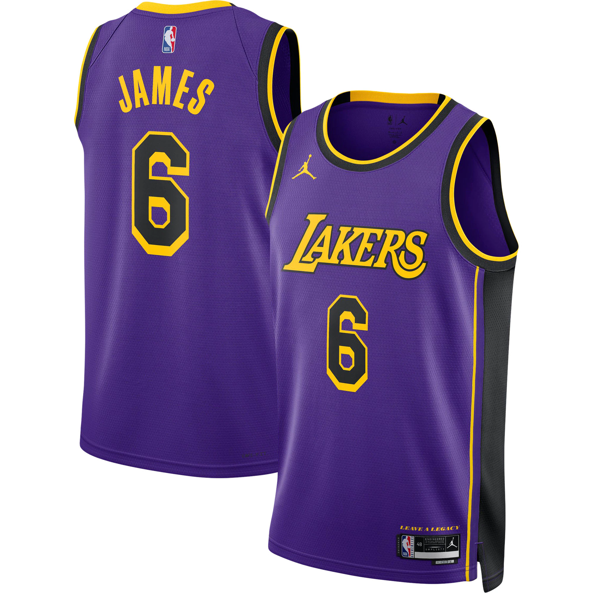 Lebron James Los Angeles Lakers Jordan Brand Unisex Swingman Basketball Jersey – Statement Edition – Purple