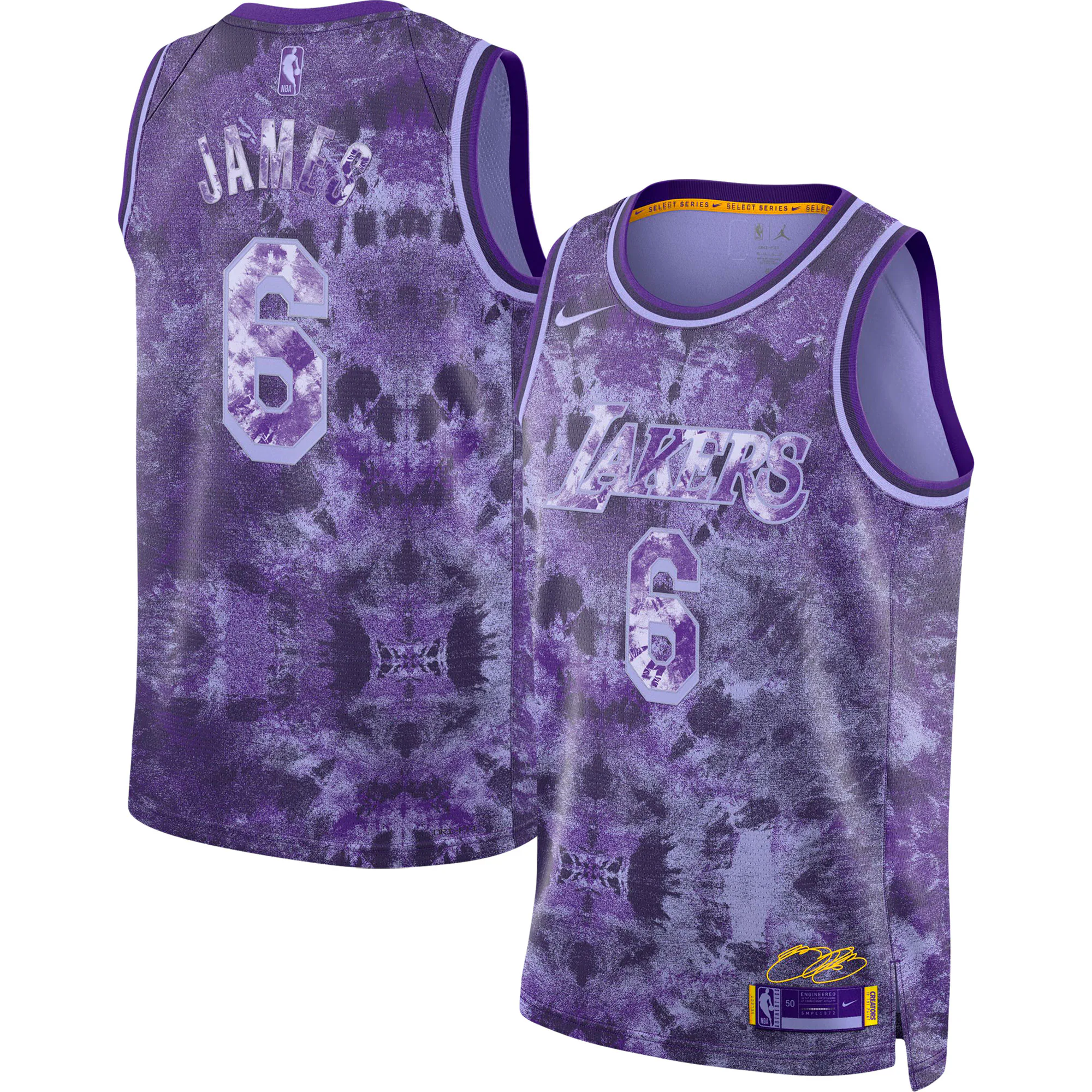 Lebron James Los Angeles Lakers Unisex Select Series Swingman Basketball Jersey – Purple