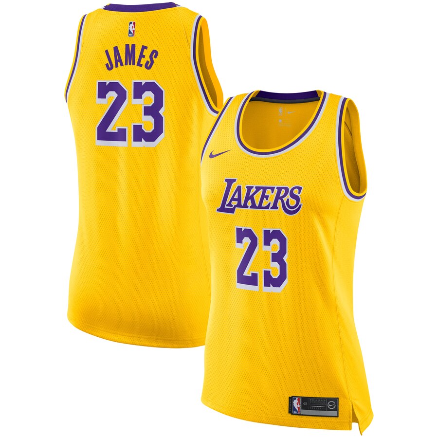 Lebron James Los Angeles Lakers Women's Swingman Basketball Jersey - Gold - Icon Edition