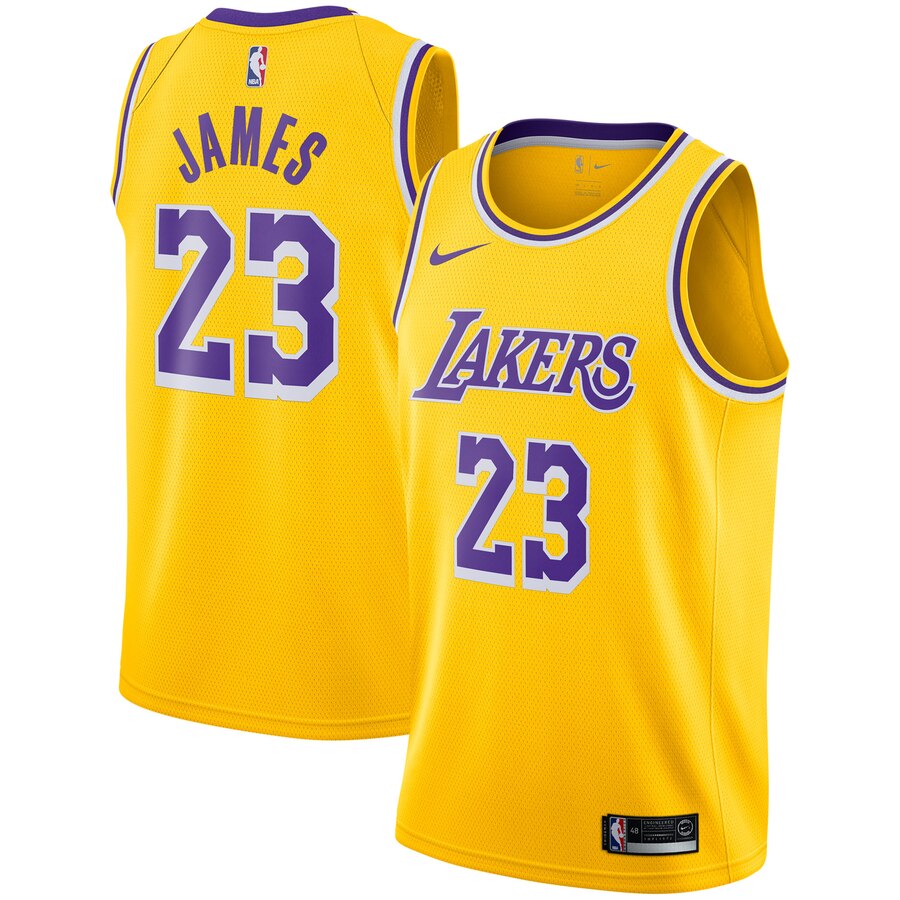 Lebron James Los Angeles Lakers Youth 2018/19 Swingman Basketball Jersey Gold - Icon Edition