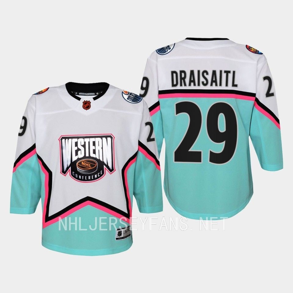 Leon Draisaitl 29 Edmonton Oilers 2023 All-Star Western White - JS841 