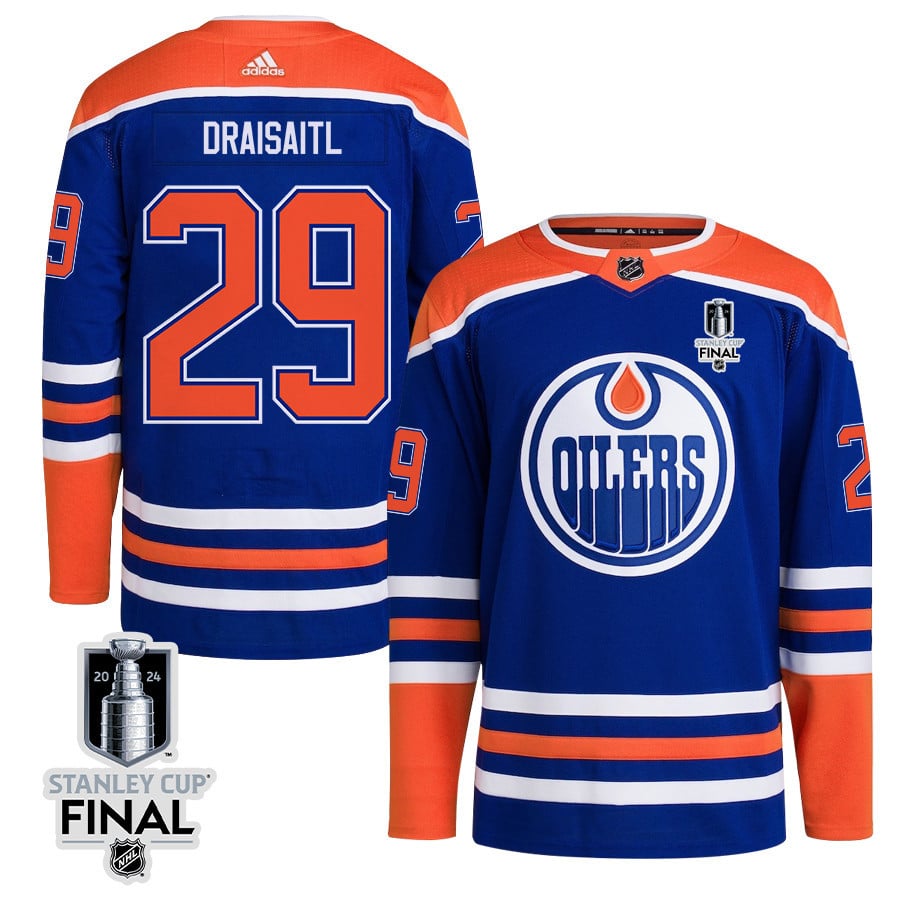 Leon Draisaitl 29 Edmonton Oilers 2024 STANLEY CUP Final Home Primegreen Hockey Jersey - Men, Royal - JS518 