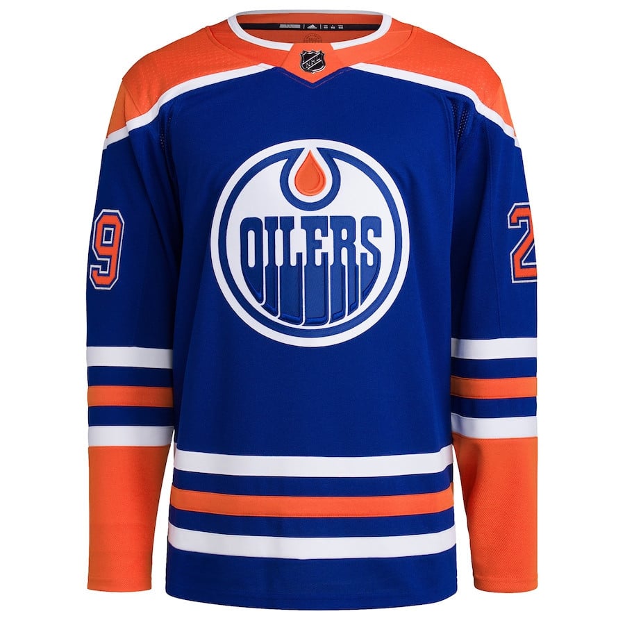 Alternative view of Leon Draisaitl 29 Edmonton Oilers Home Hockey Jersey - Men - JS551 