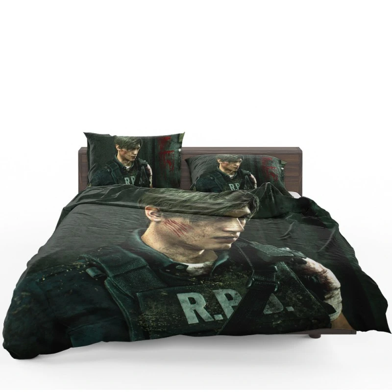 Leon S Kennedy Movie Resident Evil 2 Bedding Set - Custom Bedding Set