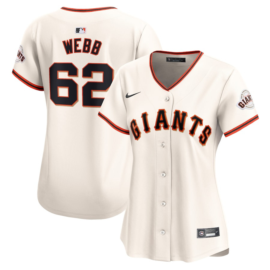 Logan Webb 62 San Francisco Giants Women Home Limited Player Baseball Jersey - Cream 