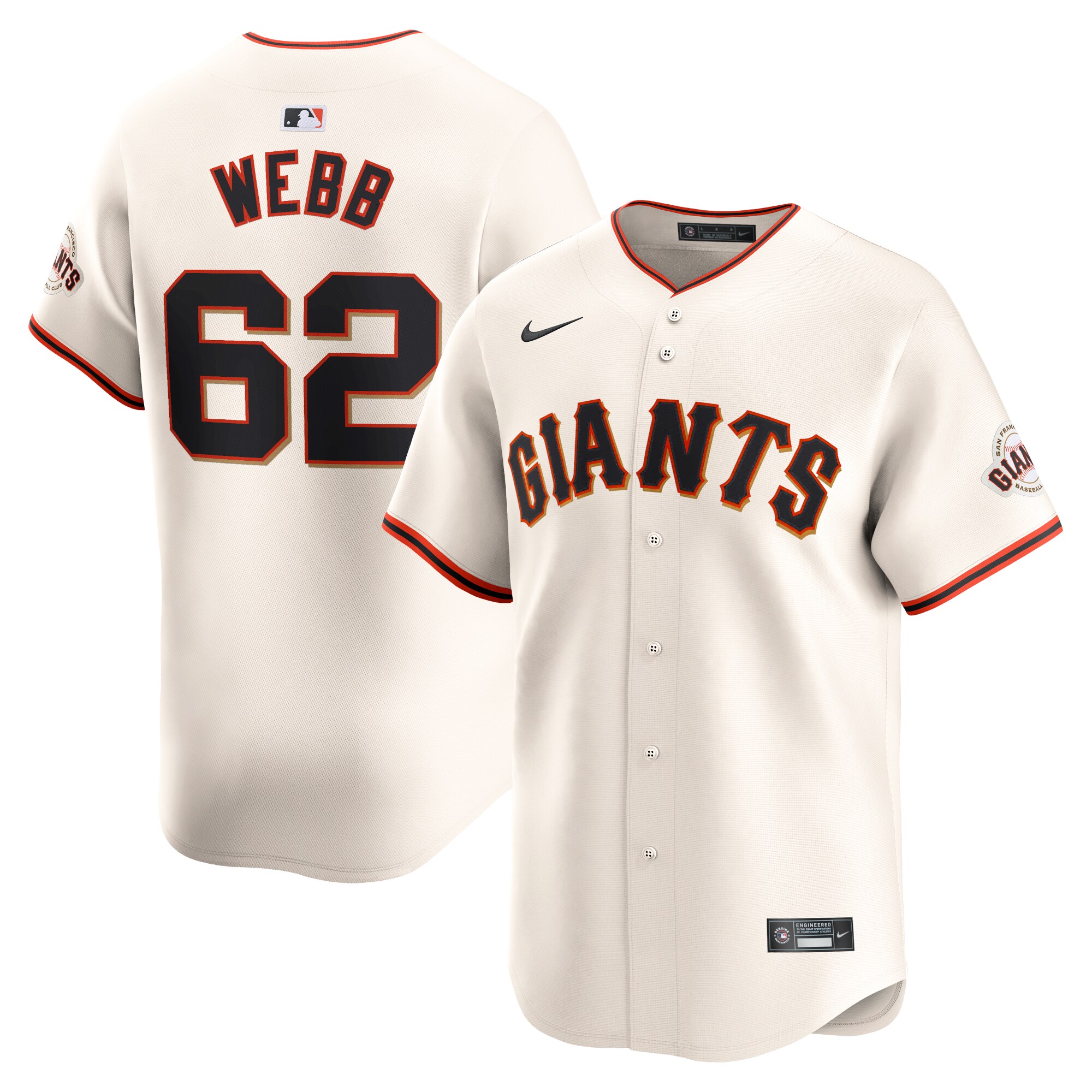 Logan Webb San Francisco Giants Home Limited Player Baseball Jersey - Cream