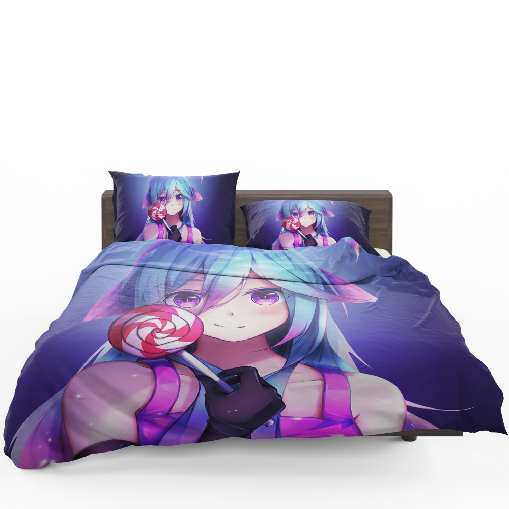 Lollipop Anime Girl Bedding Set - Custom Bedding Set