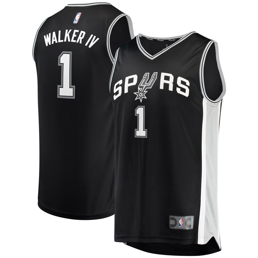 Lonnie Walker San Antonio Spurs Fanatics Branded Fast Break Replica Basketball Jersey - Icon Edition - Black