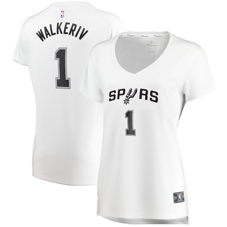 Lonnie Walker San Antonio Spurs Fanatics Branded Women’s Fast Break Replica Player Basketball Jersey – Association Edition – White