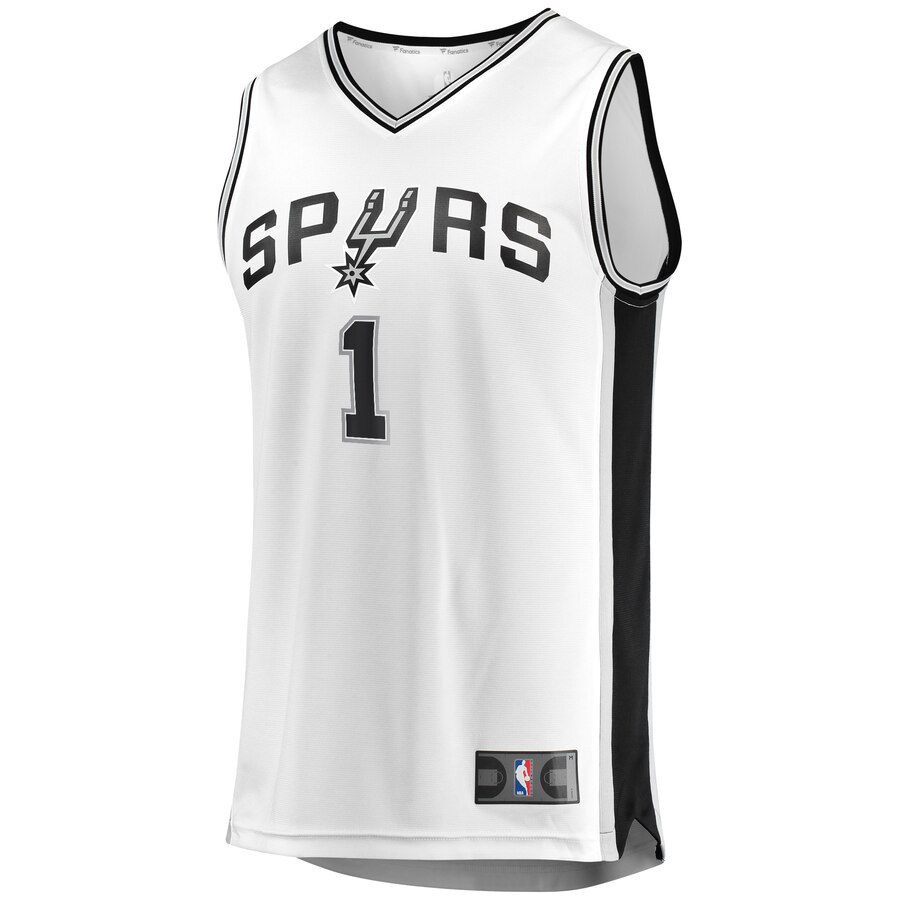 Alternative view of Lonnie Walker San Antonio Spurs Fanatics Branded Youth Fast Break Replica Player Basketball Jersey - Association Edition - White