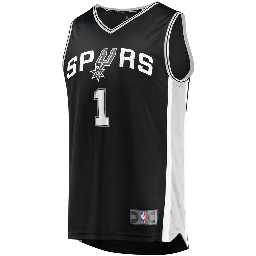 Alternative view of Lonnie Walker San Antonio Spurs Fanatics Branded Youth Fast Break Replica Player Basketball Jersey - Icon Edition - Black