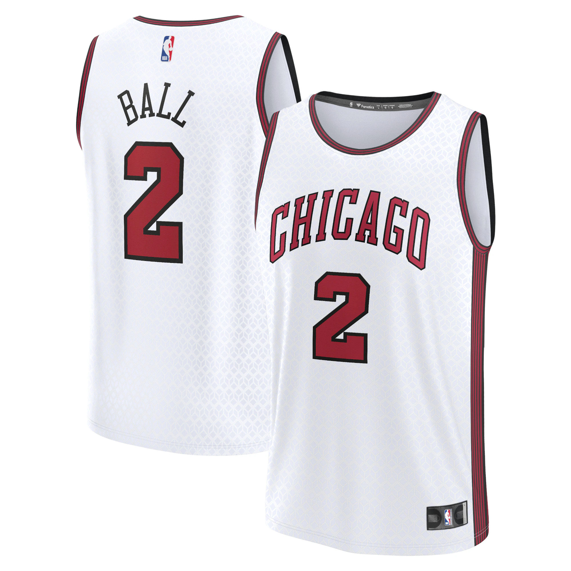 Lonzo Ball Chicago Bulls Fanatics Branded Youth 2022/23 Fastbreak Basketball Jersey - City Edition - White