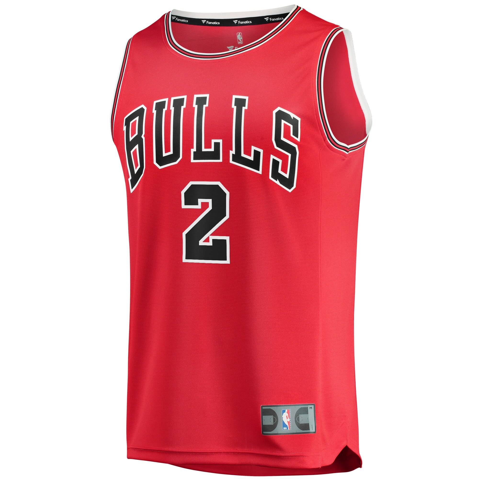 Alternative view of Lonzo Ball Chicago Bulls Fanatics Fast Break Road Replica Basketball Jersey - Icon Edition - Red