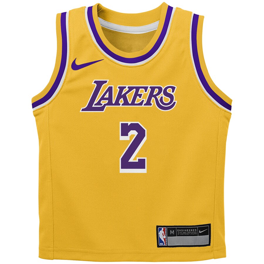 Alternative view of Lonzo Ball Los Angeles Lakers Preschool Replica Basketball Jersey Gold - Icon Edition