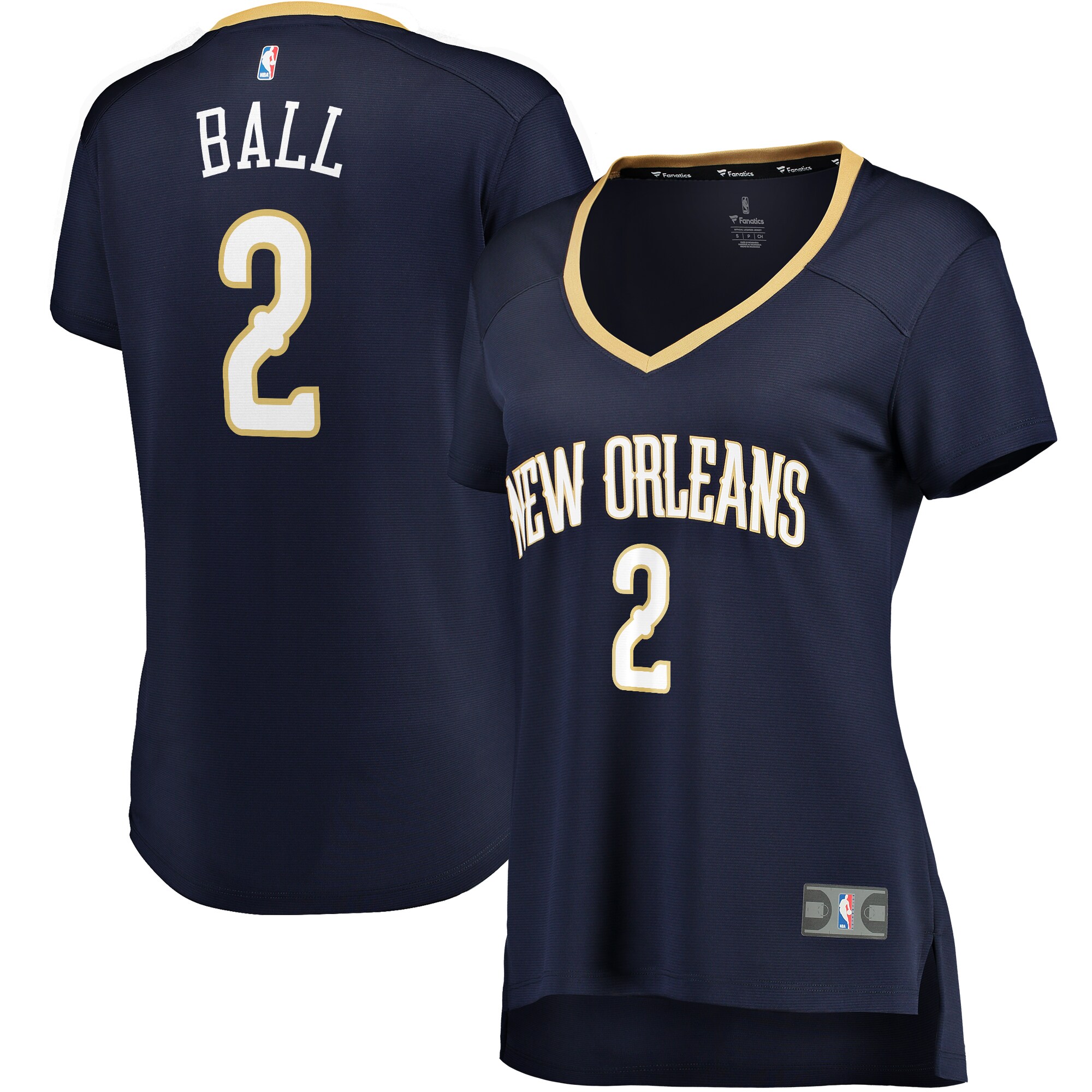 Lonzo Ball New Orleans Pelicans Fanatics Women's Fast Break Replica Basketball Jersey Navy - Icon Edition