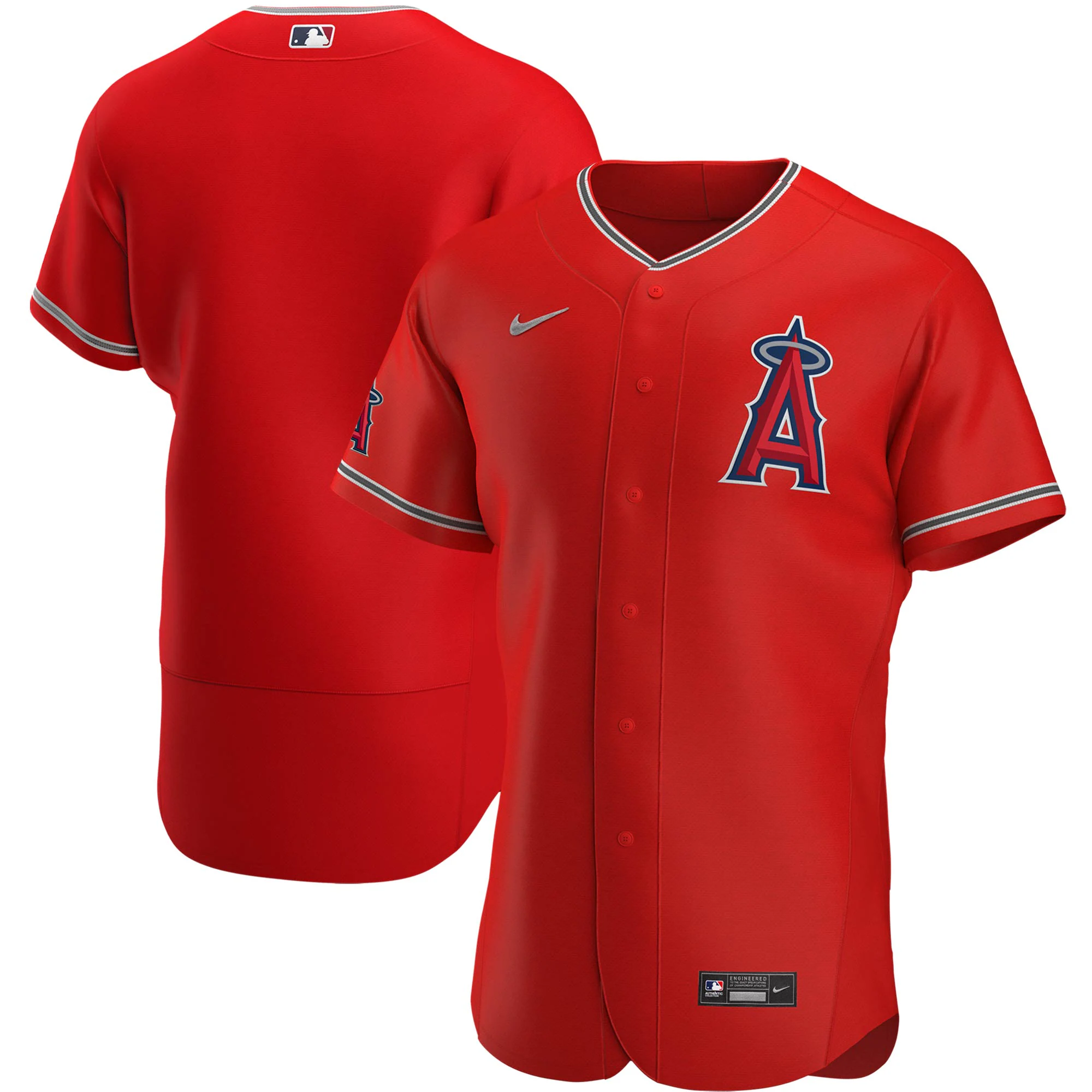 Los Angeles Angels Alternate Authentic Team Logo Baseball Jersey – Red