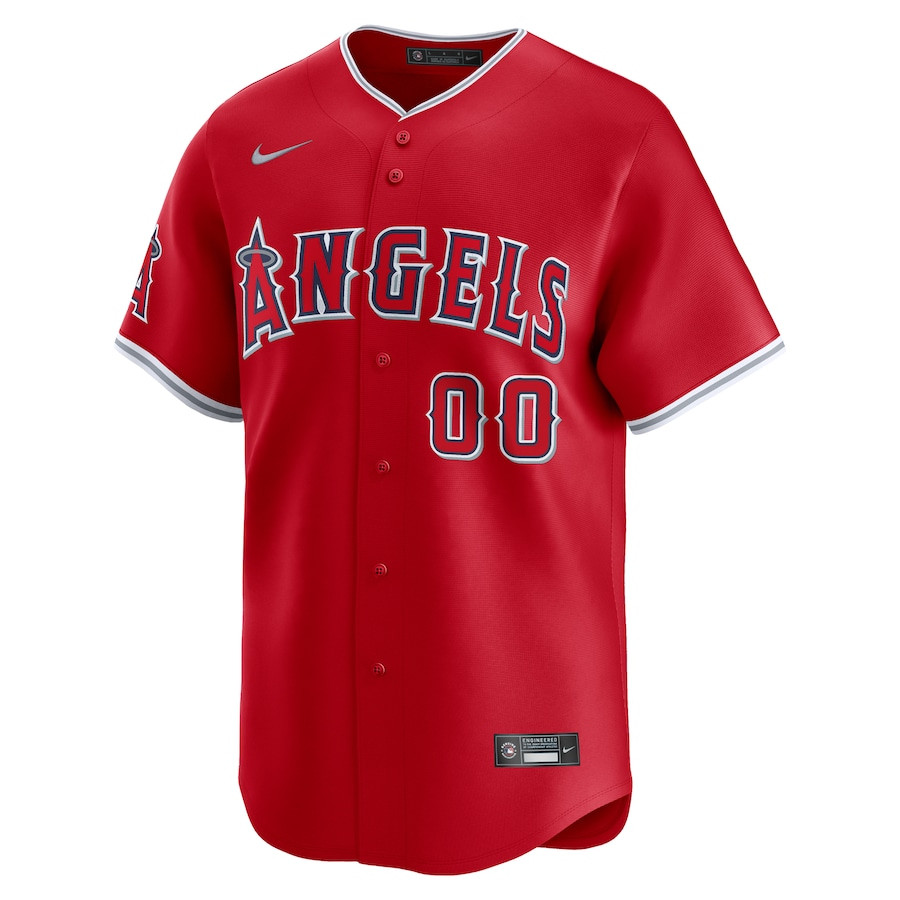 Alternative view of Los Angeles Angels Alternate Limited Custom Men Baseball Jersey - Red 