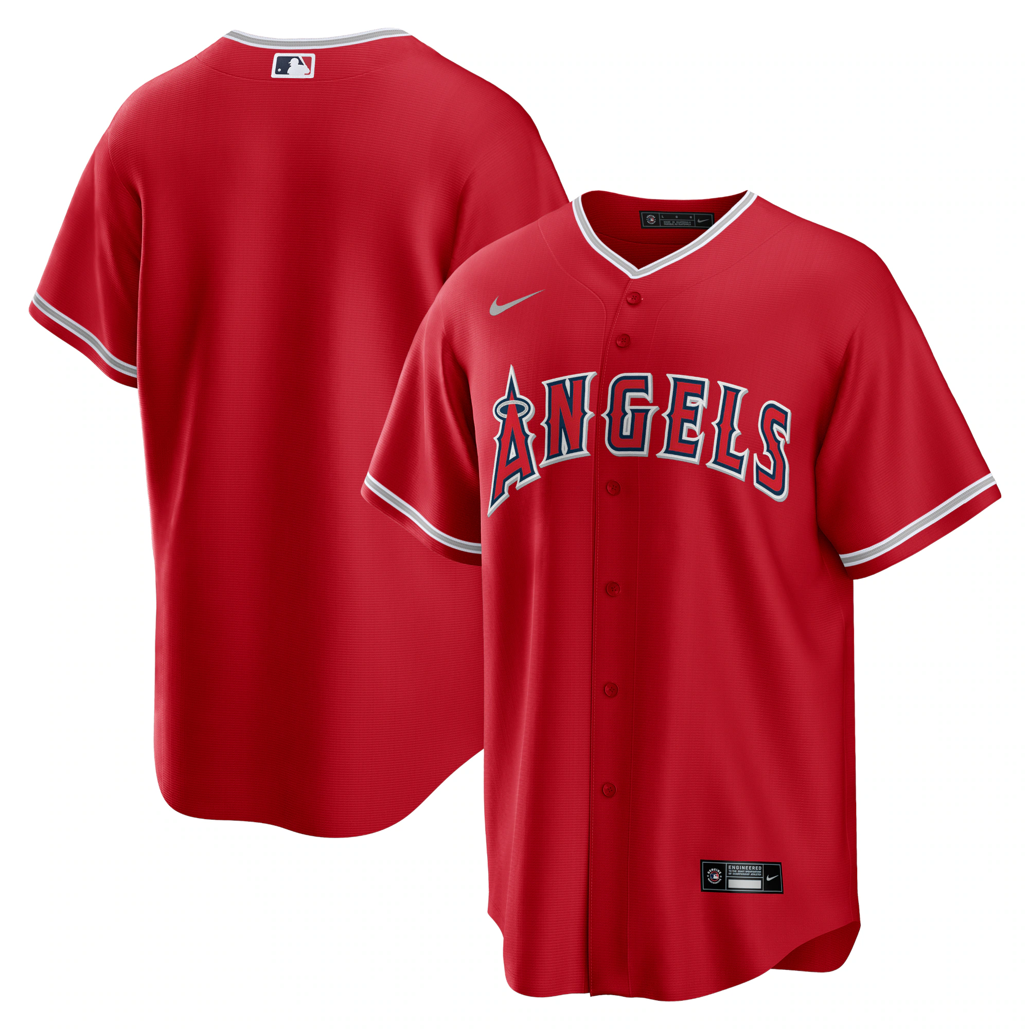 Alternative view of Los Angeles Angels Alternate Replica Team Baseball Jersey – Red