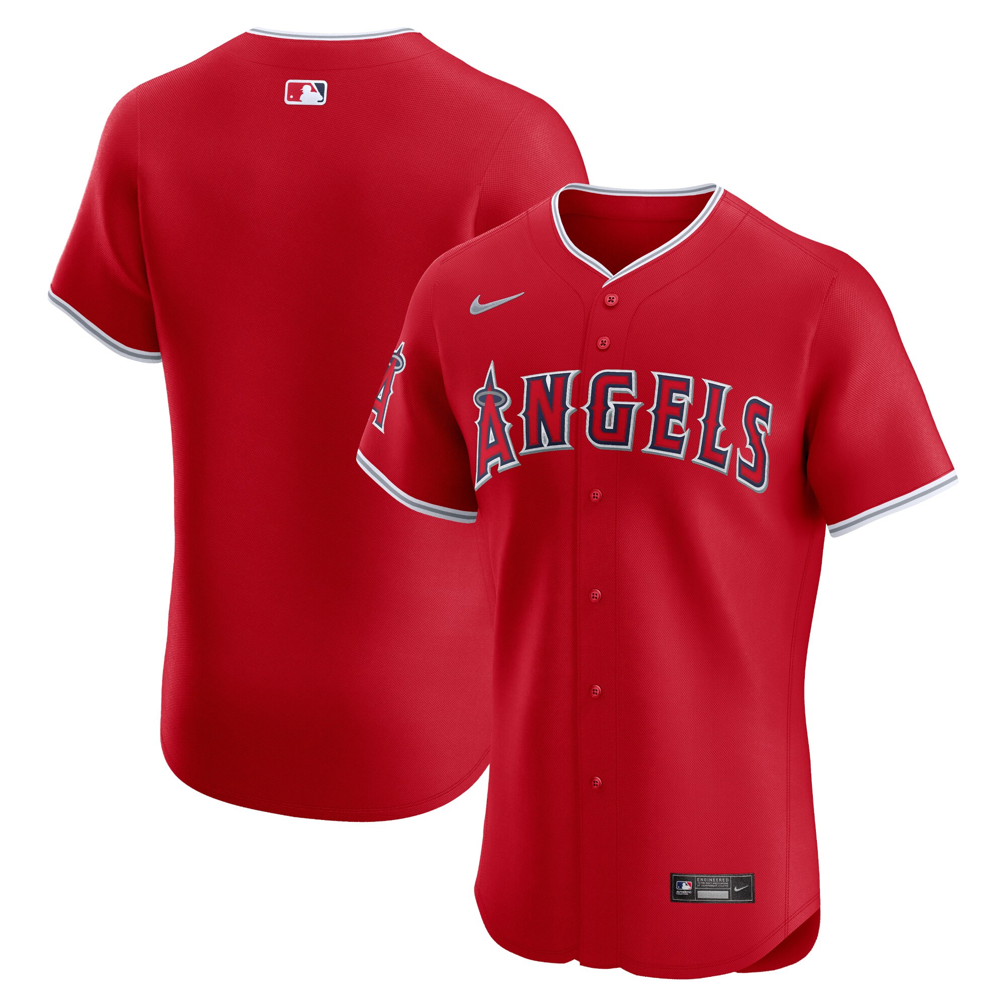 Los Angeles Angels Alternate Vapor Premier Elite Patch Baseball Jersey - Red